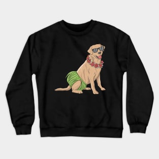 Cute Dog Lovers Labrador Hawaii Vacation Gift Crewneck Sweatshirt